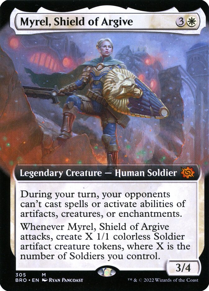 Myrel Shield of Argive Extended Art 305 (The Brothers' War)  - Foil | Good Games Morley