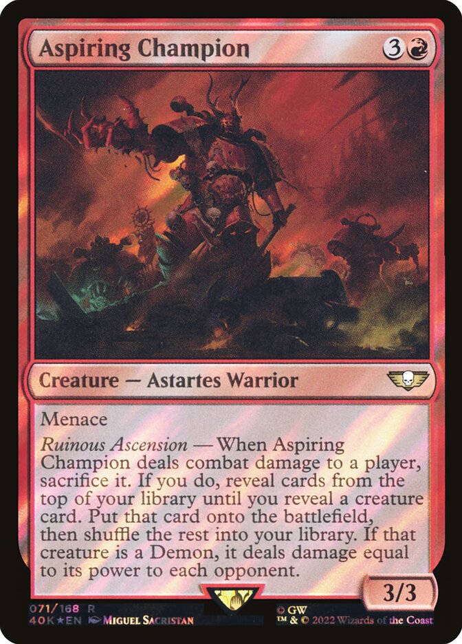 Aspiring Champion 71★/617 (Universes Beyond: Warhammer 40,000)  - Surge Foil | Good Games Morley