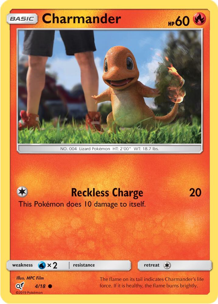 Charmander 4/18 (Detective Pikachu)  - Holofoil | Good Games Morley