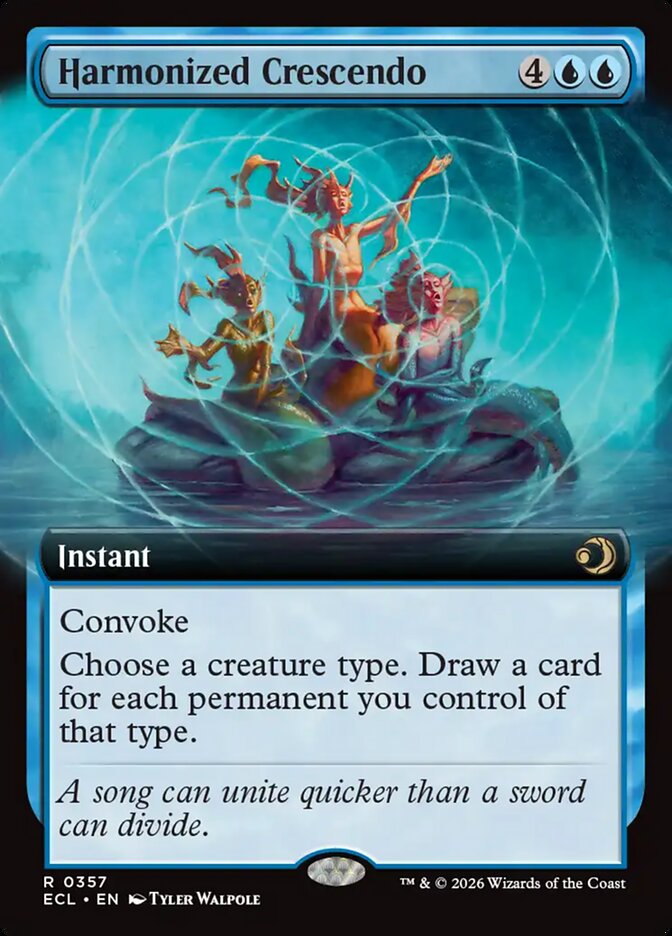 Harmonized Crescendo  357/273 (Lorwyn Eclipsed)  - Extended Art Foil | Good Games Morley