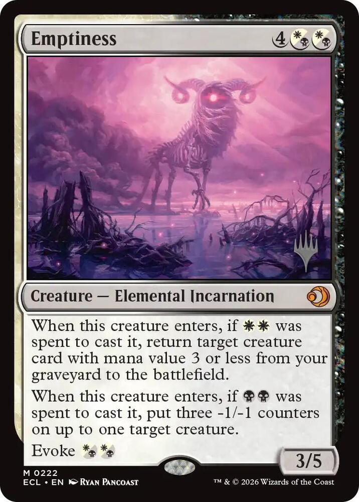 Emptiness 222p/87 (Promo Pack: Lorwyn Eclipsed)  - Foil | Good Games Morley