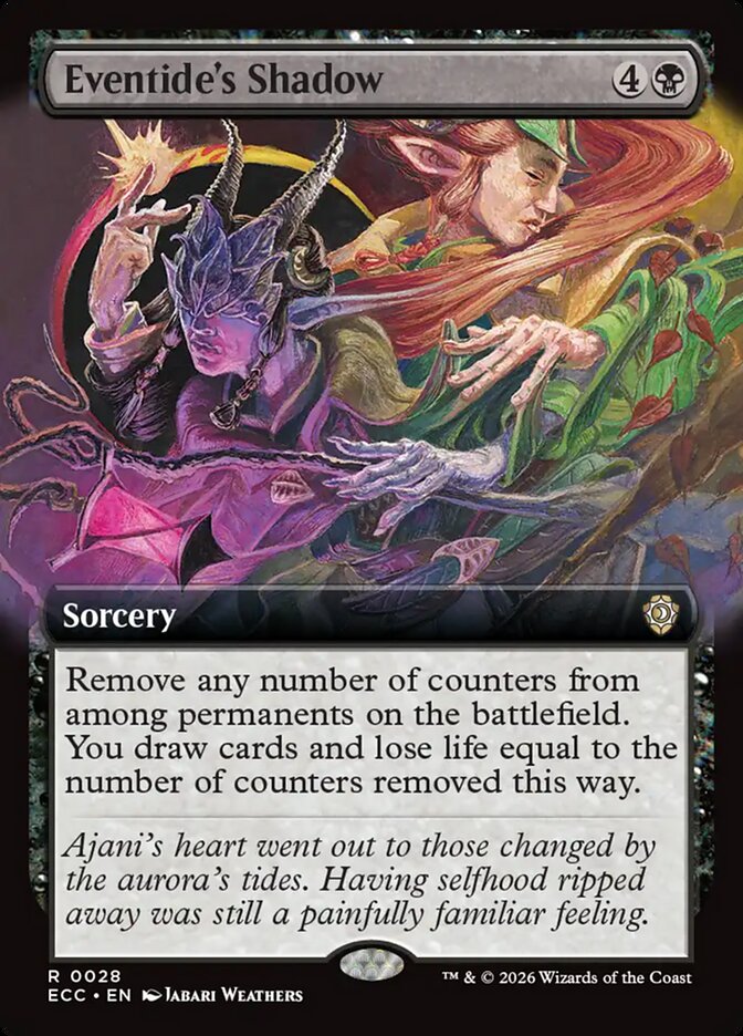 Eventide's Shadow  28/176 (Commander: Lorwyn Eclipsed)  - Extended Art | Good Games Morley