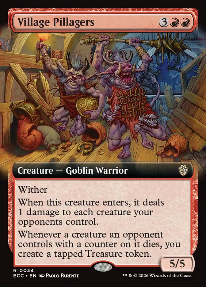 Village Pillagers Extended Art 34/176 (Commander: Lorwyn Eclipsed)  | Good Games Morley