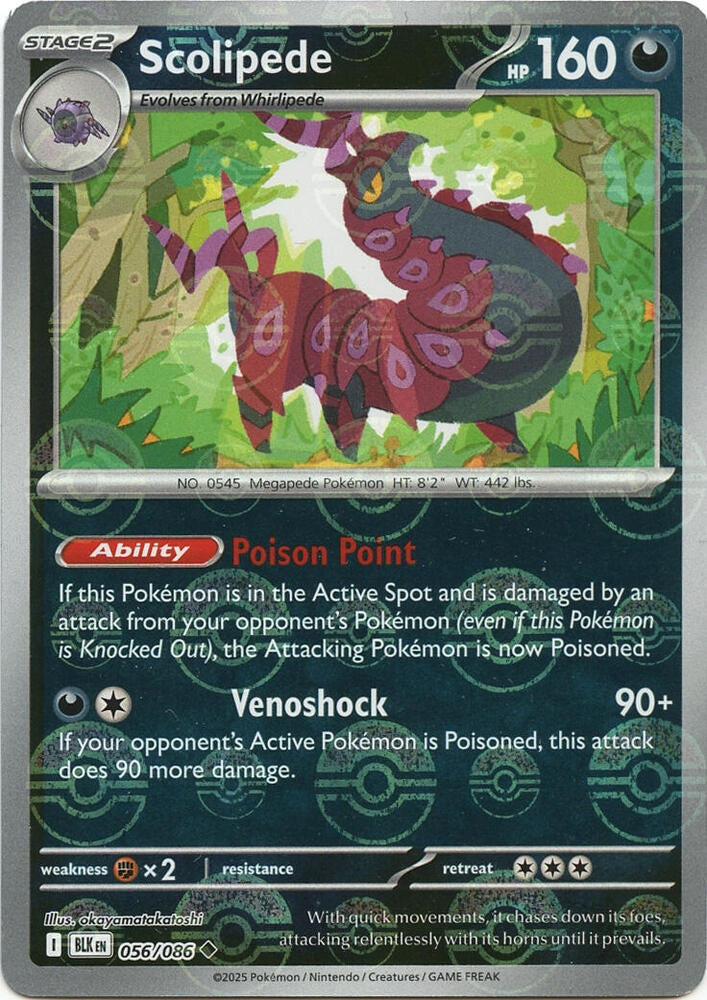 Scolipede 056/086 (SV: Black Bolt)  - Poke Ball Holofoil | Good Games Morley
