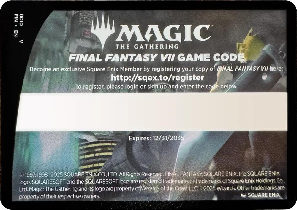 FINAL FANTASY VII Game Code Card 10 (FINAL FANTASY)  | Good Games Morley