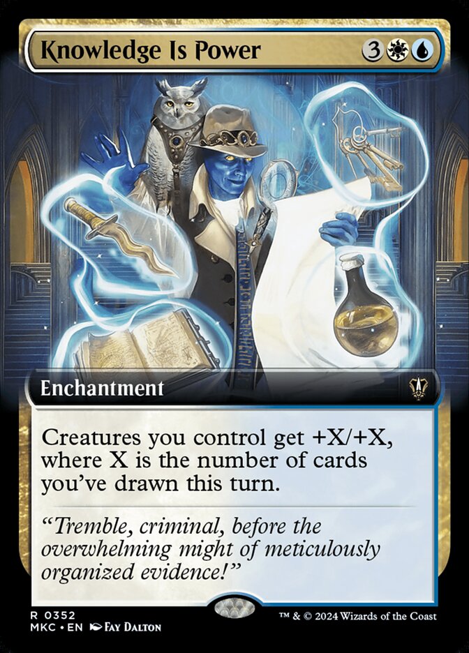 Knowledge Is Power 352/311 (Commander: Murders at Karlov Manor)  - Extended Art | Good Games Morley