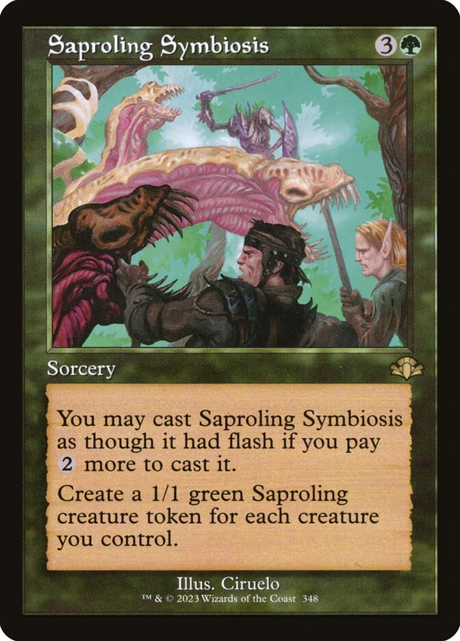 Saproling Symbiosis 348/261 (Dominaria Remastered)  - Retro | Good Games Morley