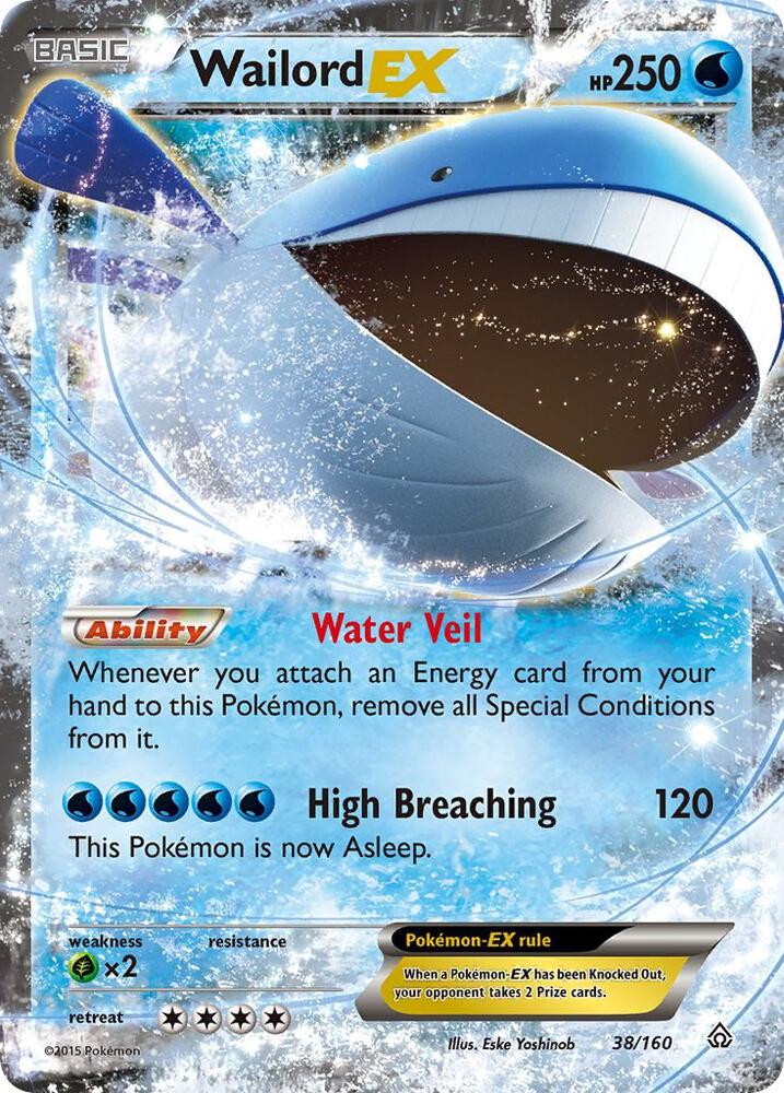 Wailord EX 38/160 (XY - Primal Clash)  - Holofoil | Good Games Morley