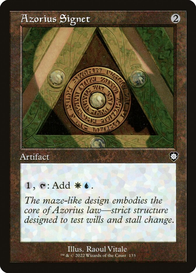 Azorius Signet Retro Frame 133 (Commander: The Brothers' War)  | Good Games Morley