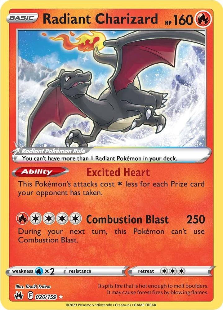 Radiant Charizard 020/159 (SWSH: Crown Zenith)  - Holofoil | Good Games Morley