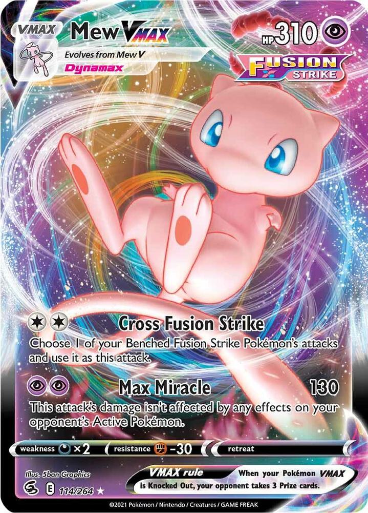 Mew VMAX 114/264 (SWSH08: Fusion Strike)  - Holofoil | Good Games Morley