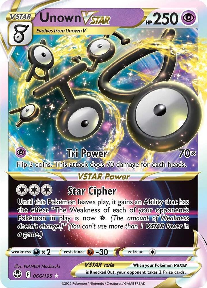Unown VSTAR 066/195 (SWSH12: Silver Tempest)  - Holofoil | Good Games Morley