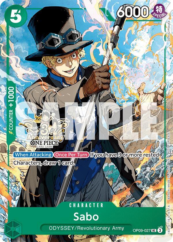 Sabo OP09 027 3rd Anniversary Tournament 3 Brothers Pack OP09-027 (Carrying On His Will: 3rd Anniversary Tournament Cards)  | Good Games Morley