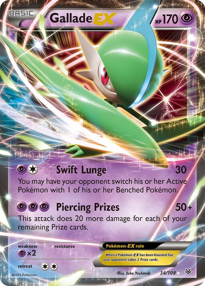 Gallade EX 34/108 (XY - Roaring Skies)  - Holofoil | Good Games Morley