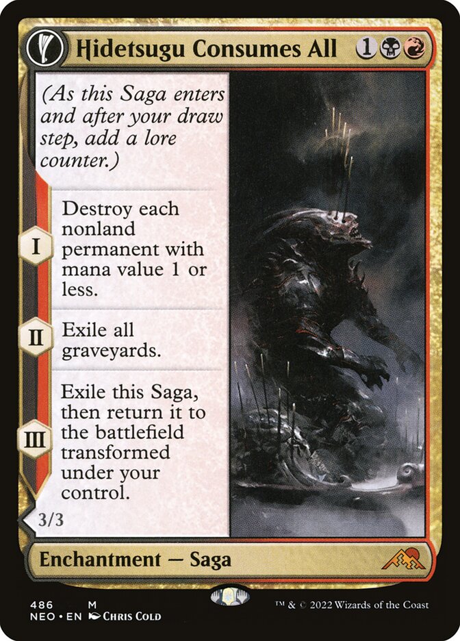 Hidetsugu Consumes All // Vessel of the All-Consuming 486/302 (Kamigawa: Neon Dynasty)  - Foil | Good Games Morley