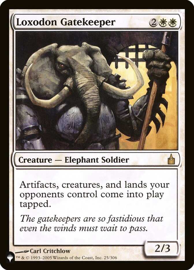 Loxodon Gatekeeper RAV-25/5075 (The List Reprints)  | Good Games Morley