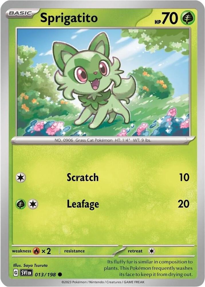 Sprigatito 013/198 (Miscellaneous Cards & Products)  - Mirage Holofoil | Good Games Morley