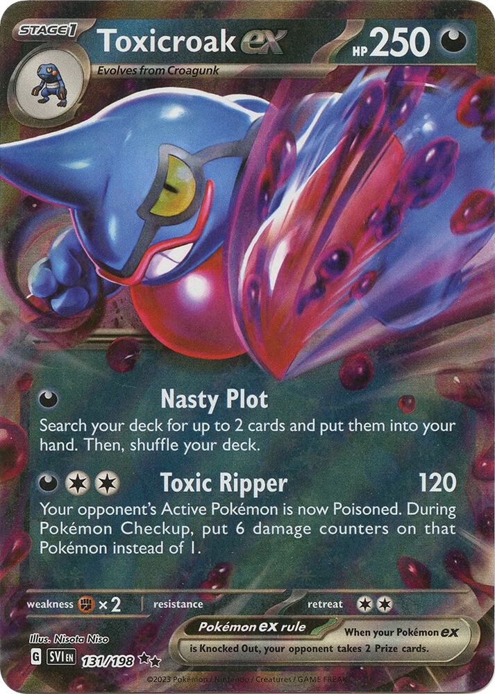 Toxicroak ex 131/198 (SV01: Scarlet & Violet Base Set)  - Holofoil | Good Games Morley