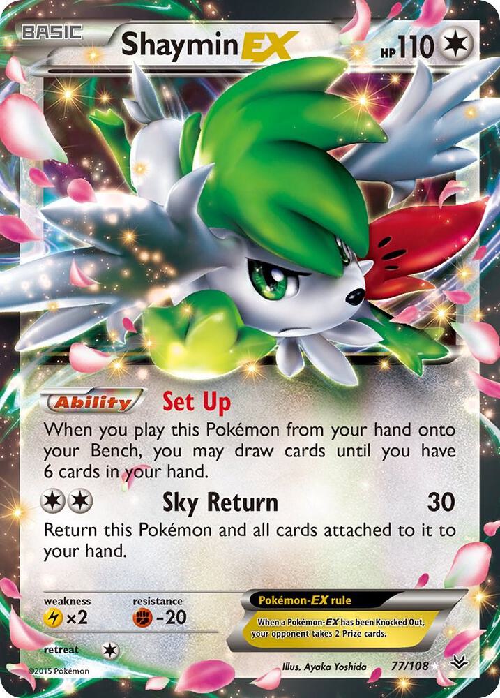 Shaymin EX 77/108 (XY - Roaring Skies)  - Holofoil | Good Games Morley