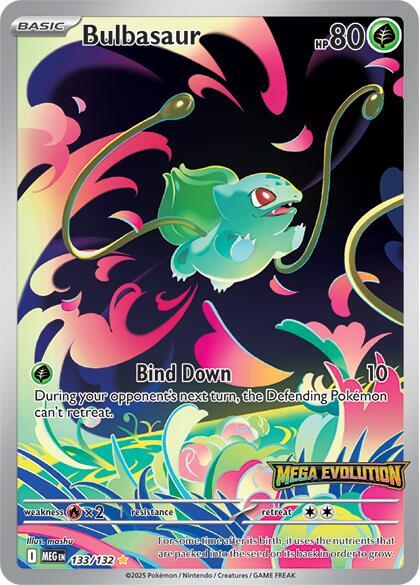 Bulbasaur Mega Evolution Stamped 133/132 (Miscellaneous Cards & Products)  - Holofoil | Good Games Morley