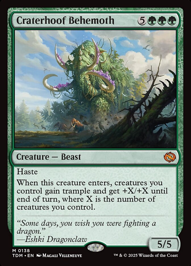 Craterhoof Behemoth 138/291 (Tarkir: Dragonstorm)  - Foil | Good Games Morley