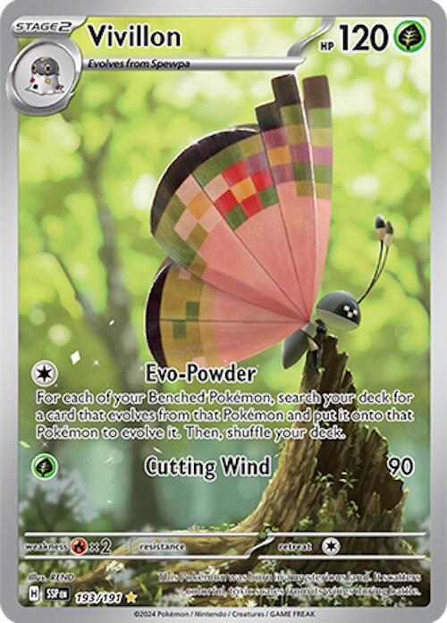 Vivillon 193/191 (SV08: Surging Sparks)  - Holofoil | Good Games Morley