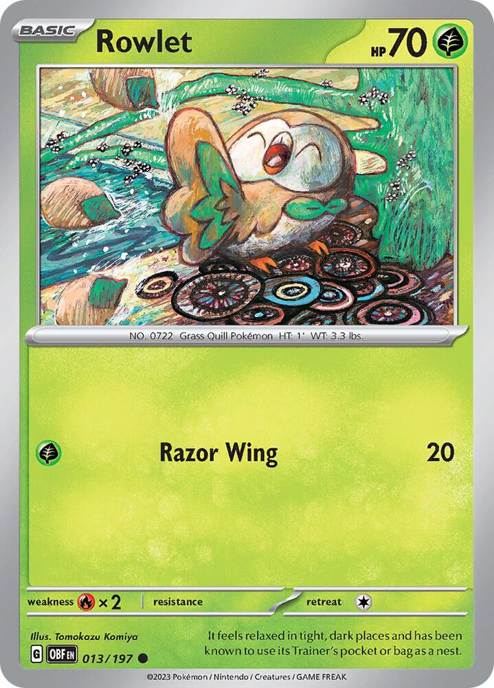 Rowlet 013/197 (SV03: Obsidian Flames)  | Good Games Morley