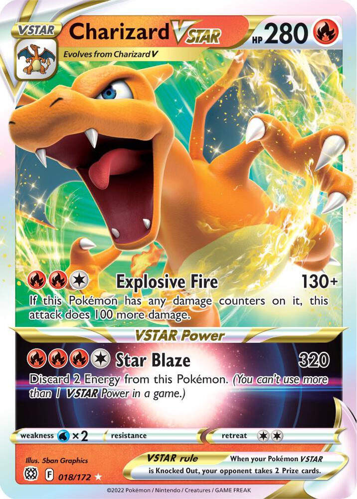 Charizard VSTAR 018/172 (SWSH09: Brilliant Stars)  - Holofoil | Good Games Morley