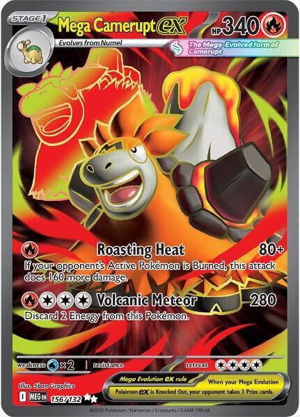 Mega Camerupt ex 156/132 (ME01: Mega Evolution)  - Holofoil | Good Games Morley