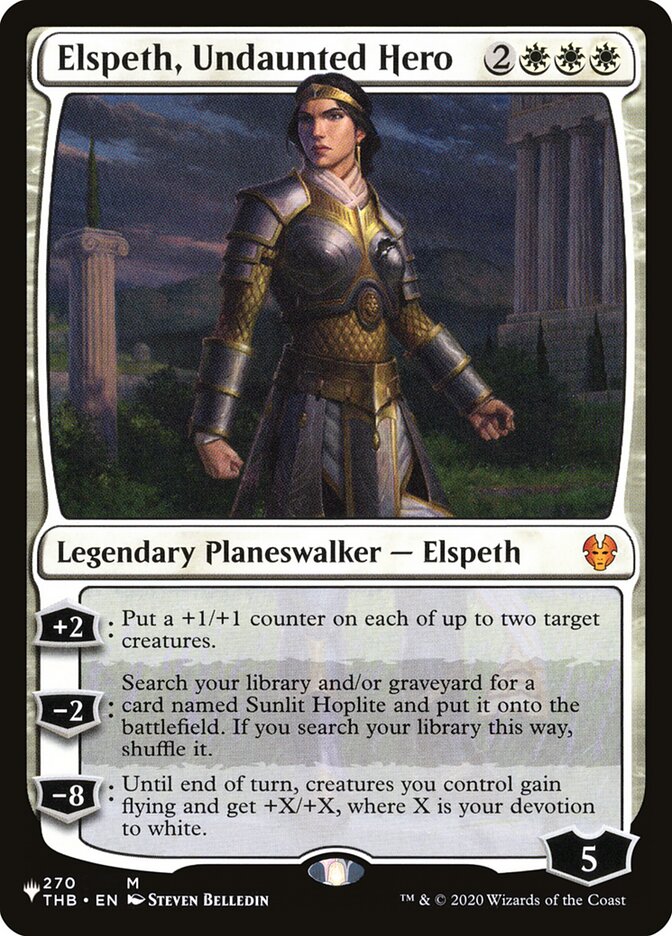 Elspeth, Undaunted Hero THB-270/5075 (The List Reprints)  | Good Games Morley