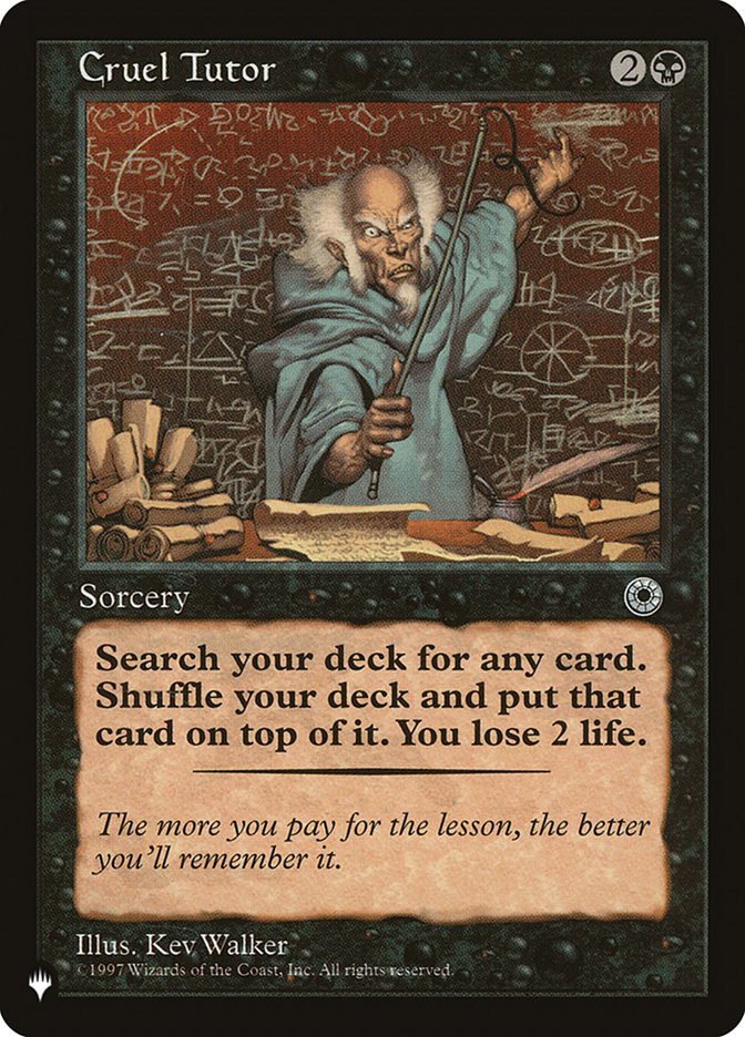 Cruel Tutor POR-87/5075 (The List Reprints)  | Good Games Morley
