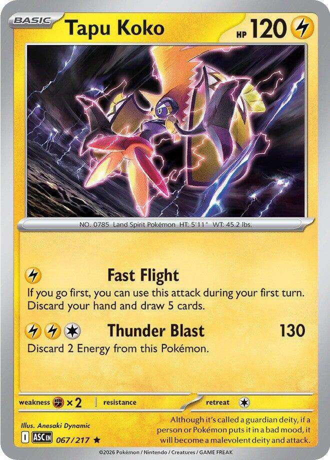 Tapu Koko 067/217 (ME: Ascended Heroes)  - Holofoil | Good Games Morley