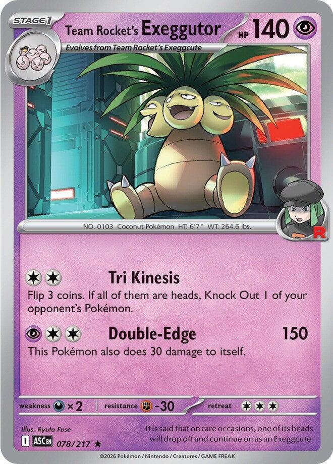 Team Rocket's Exeggutor 078/217 (ME: Ascended Heroes)  - Holofoil | Good Games Morley
