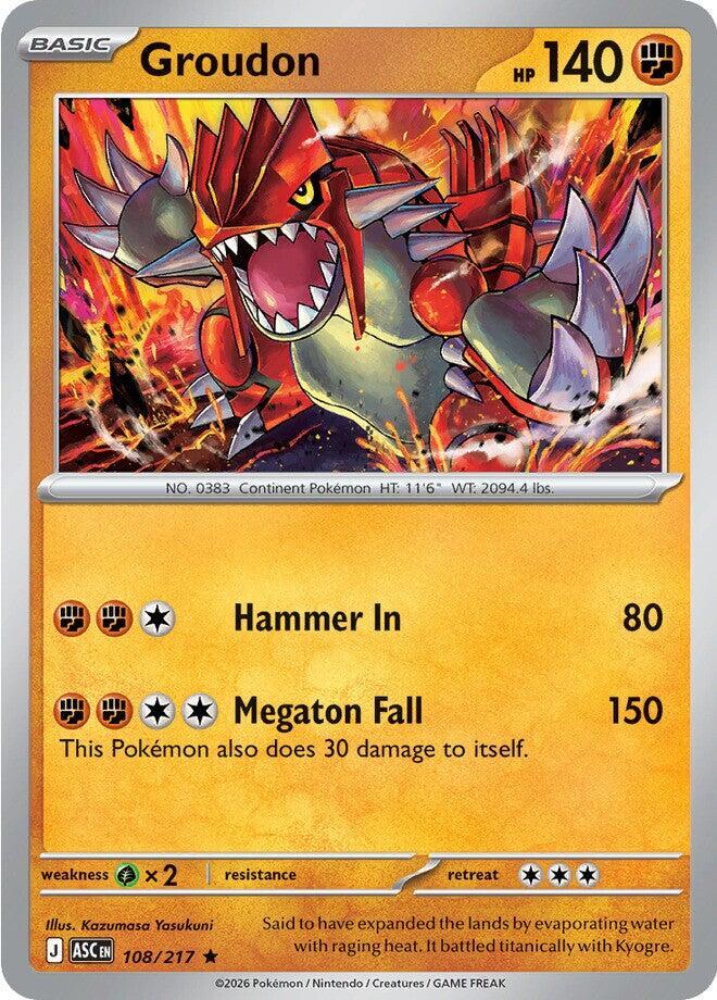 Groudon 108/217 (ME: Ascended Heroes)  - Holofoil | Good Games Morley