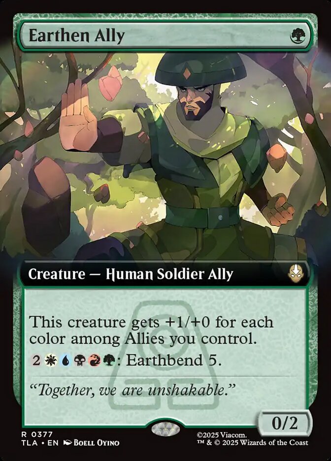 Earthen Ally  377/286 (Avatar: The Last Airbender)  - Extended Art Foil | Good Games Morley