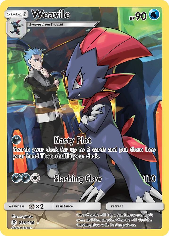 Weavile Secret 238/236 (SM - Cosmic Eclipse)  - Holofoil | Good Games Morley