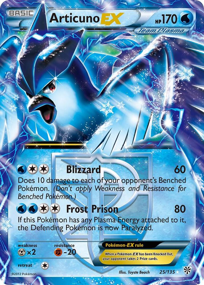Articuno EX Team Plasma 25/135 (Plasma Storm)  - Holofoil | Good Games Morley