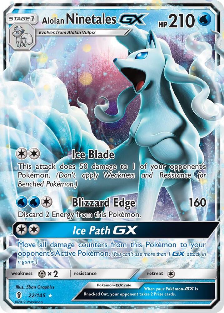 Alolan Ninetales GX 22/145 (SM - Guardians Rising)  - Holofoil | Good Games Morley