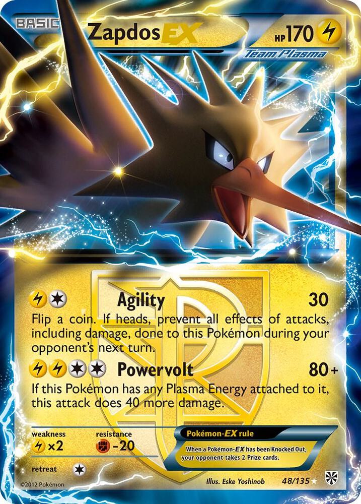 Zapdos EX Team Plasma 48/135 (Plasma Storm)  - Holofoil | Good Games Morley