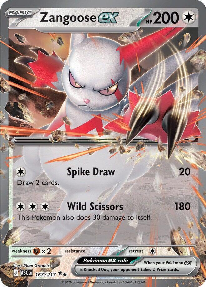 Zangoose ex 167/217 (ME: Ascended Heroes)  - Holofoil | Good Games Morley