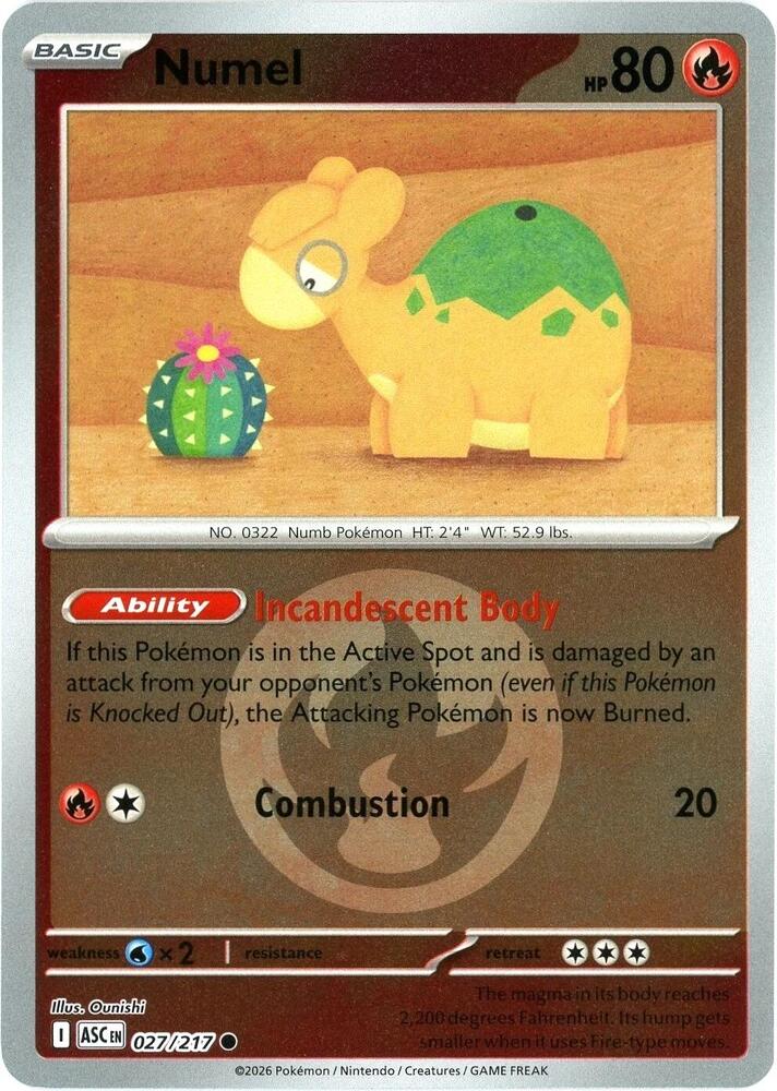Numel 027/217 (ME: Ascended Heroes)  - Energy Holofoil | Good Games Morley