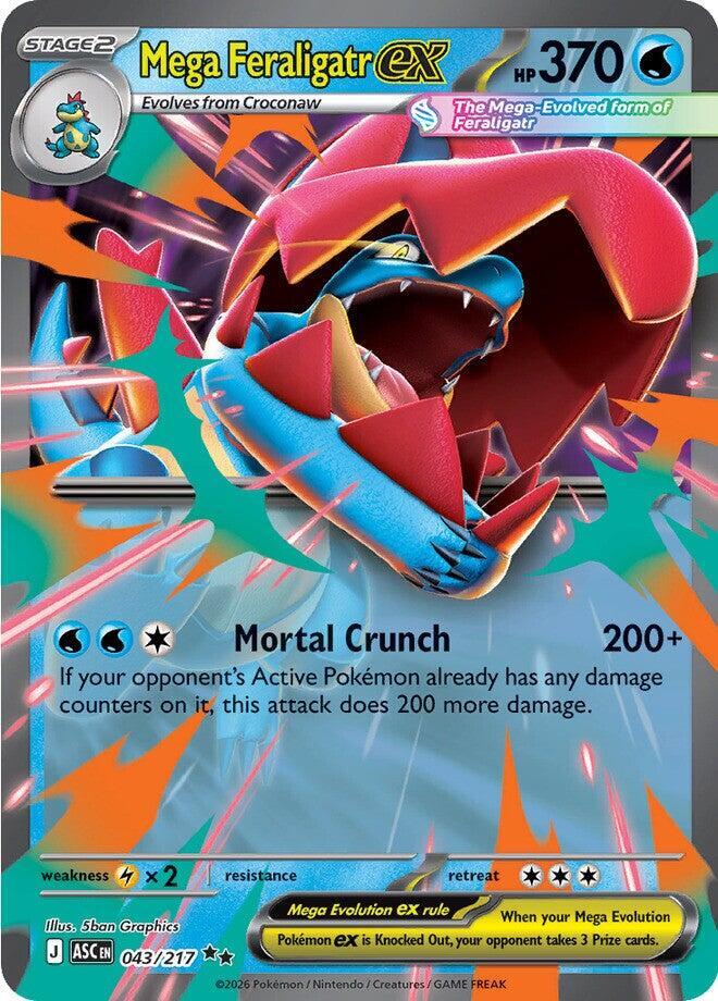 Mega Feraligatr ex 043 217 043/217 (ME: Ascended Heroes)  - Holofoil | Good Games Morley