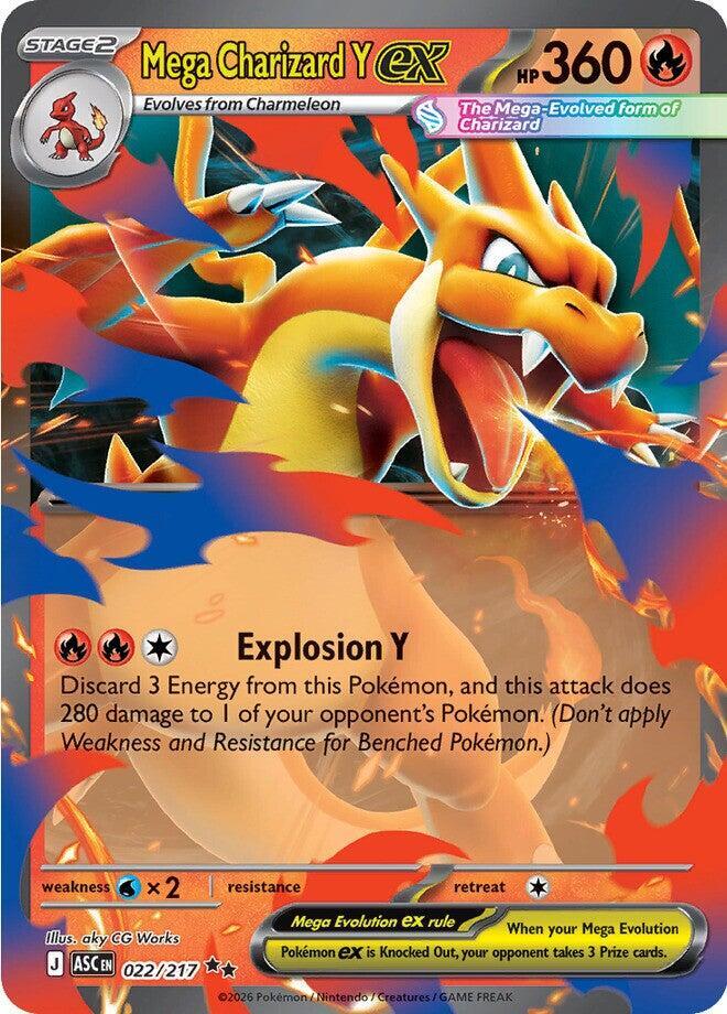 Mega Charizard Y ex 022/217 (ME: Ascended Heroes)  - Holofoil | Good Games Morley