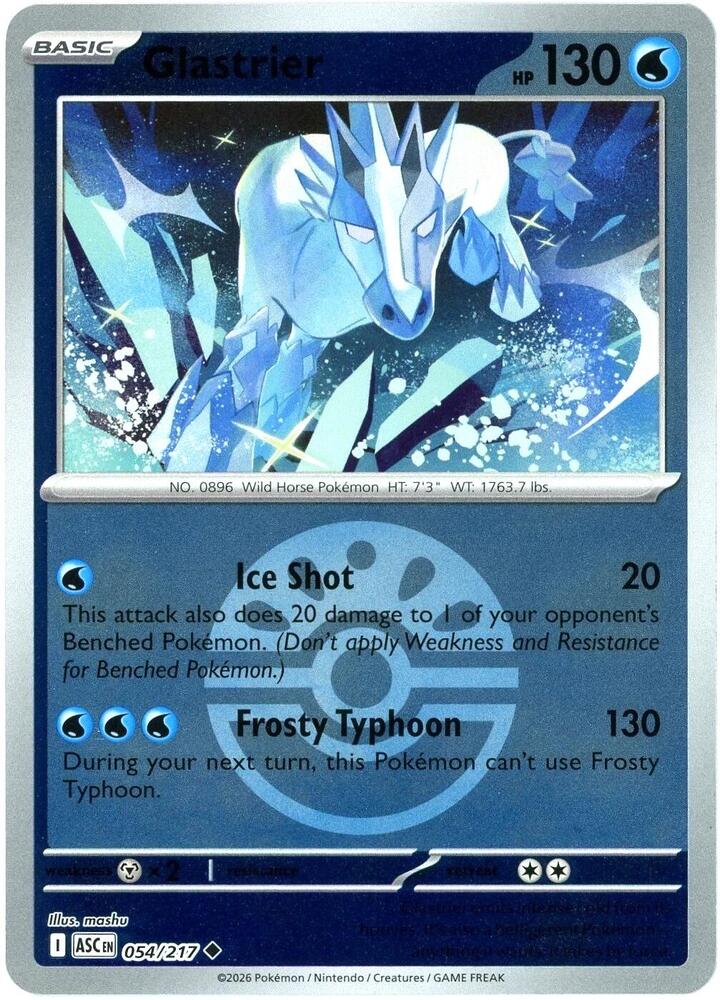 Glastrier 054/217 (ME: Ascended Heroes)  - Friend Ball Holofoil | Good Games Morley