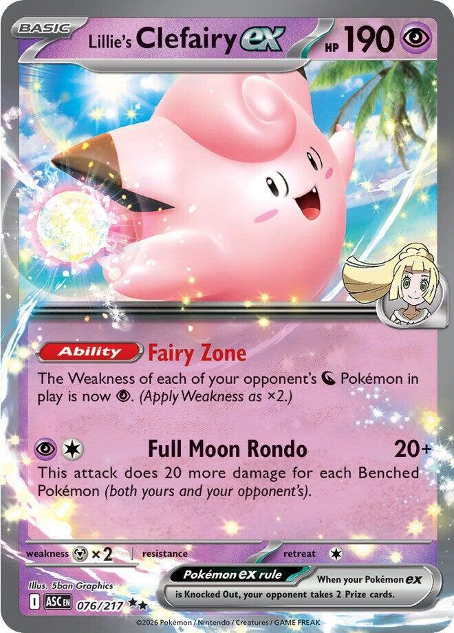 Lillie's Clefairy ex 076/217 (ME: Ascended Heroes)  - Holofoil | Good Games Morley