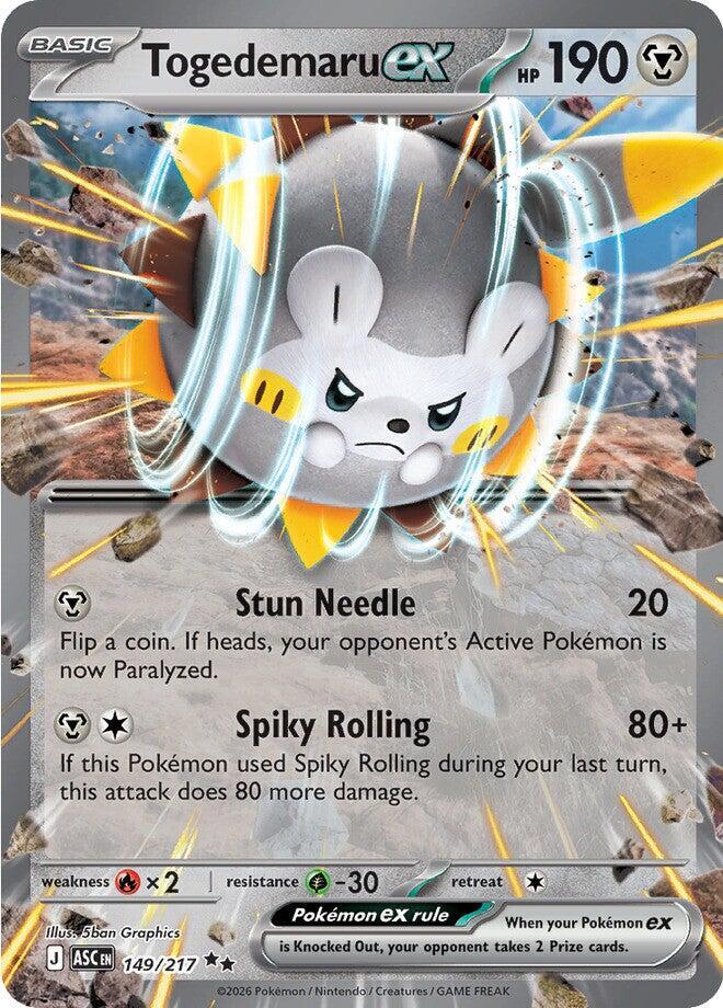 Togedemaru ex 149/217 (ME: Ascended Heroes)  - Holofoil | Good Games Morley
