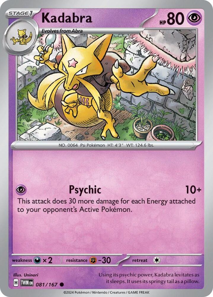 Kadabra 081/167 (SV06: Twilight Masquerade)  | Good Games Morley