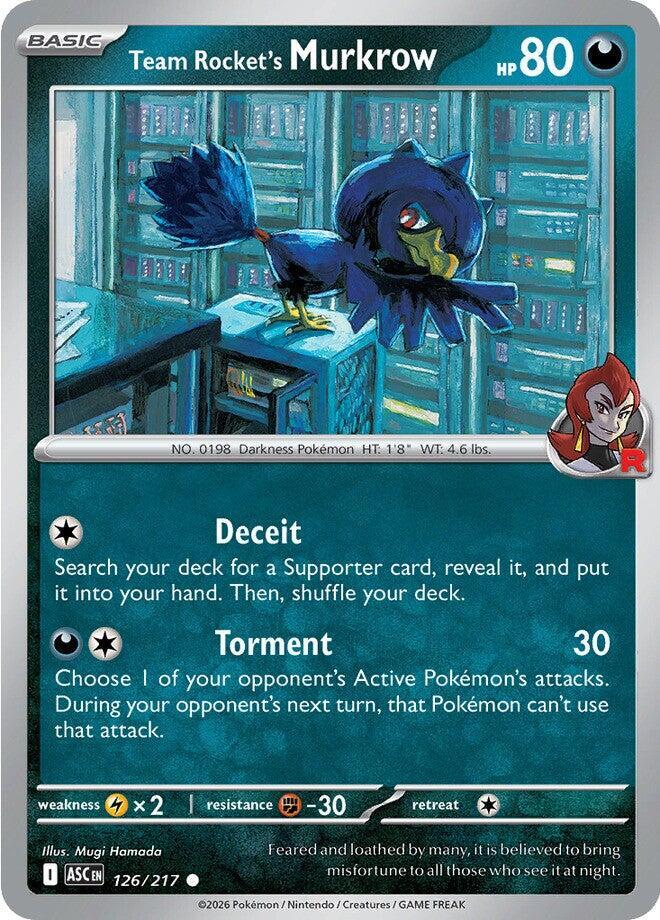 Team Rocket's Murkrow 126/217 (ME: Ascended Heroes)  | Good Games Morley