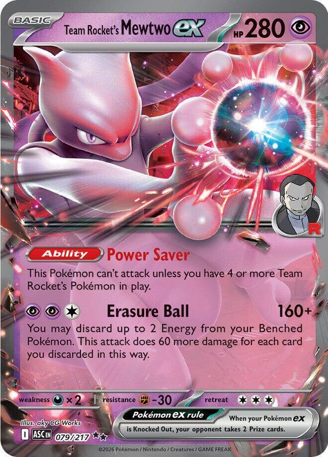 Team Rocket's Mewtwo ex 079/217 (ME: Ascended Heroes)  - Holofoil | Good Games Morley