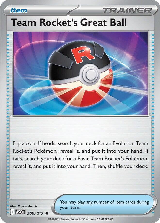 Team Rocket's Great Ball 205/217 (ME: Ascended Heroes)  - Reverse Holofoil | Good Games Morley